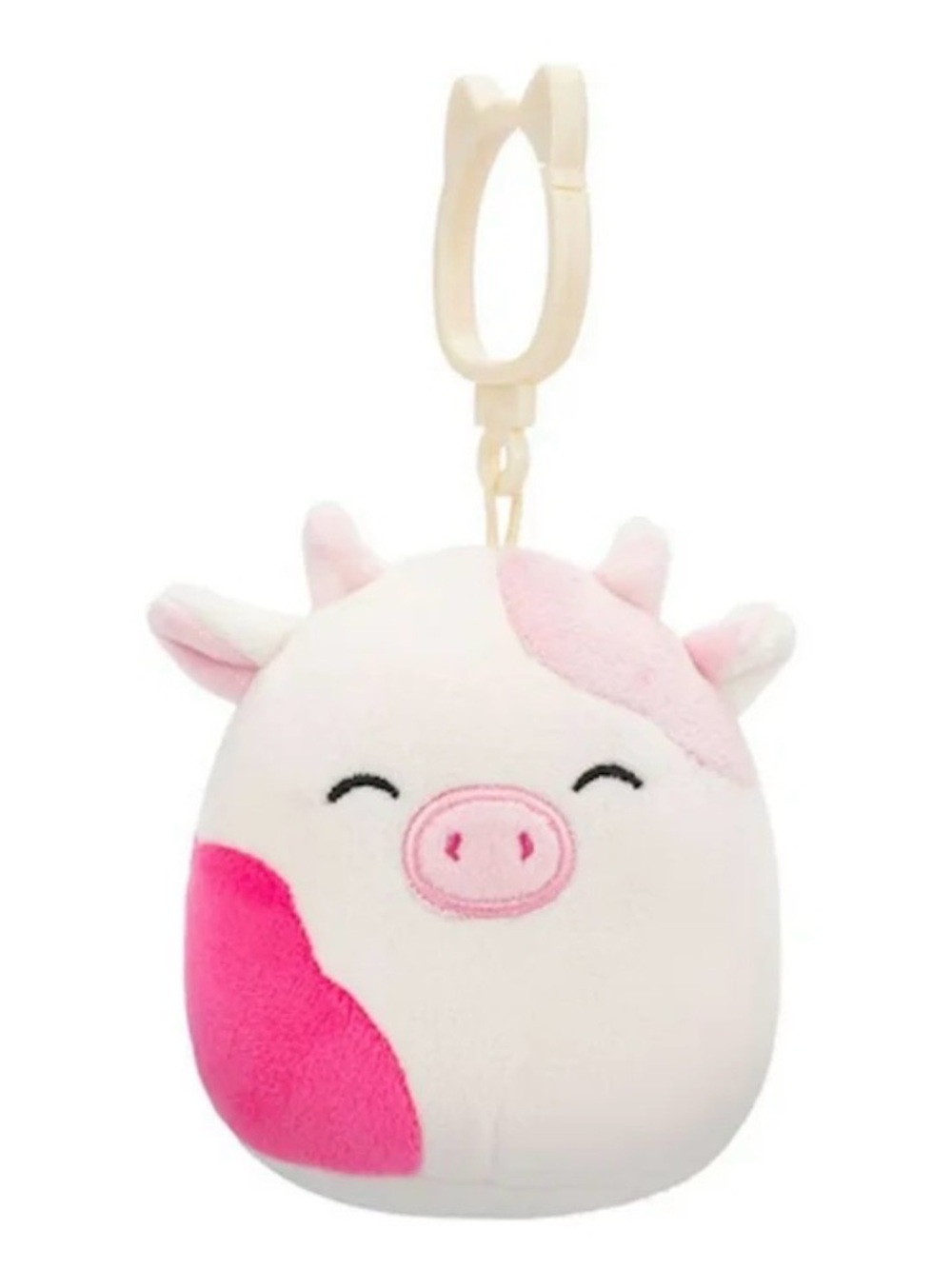 *new* Squishmallows 3.5" Caedyn the Cow plush clip-on